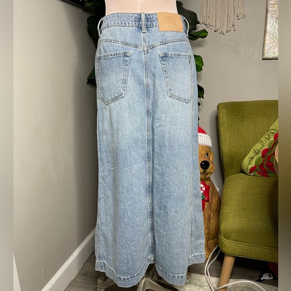 Frye Front Slit Denim Jean Skirt - Picture 5 of 11